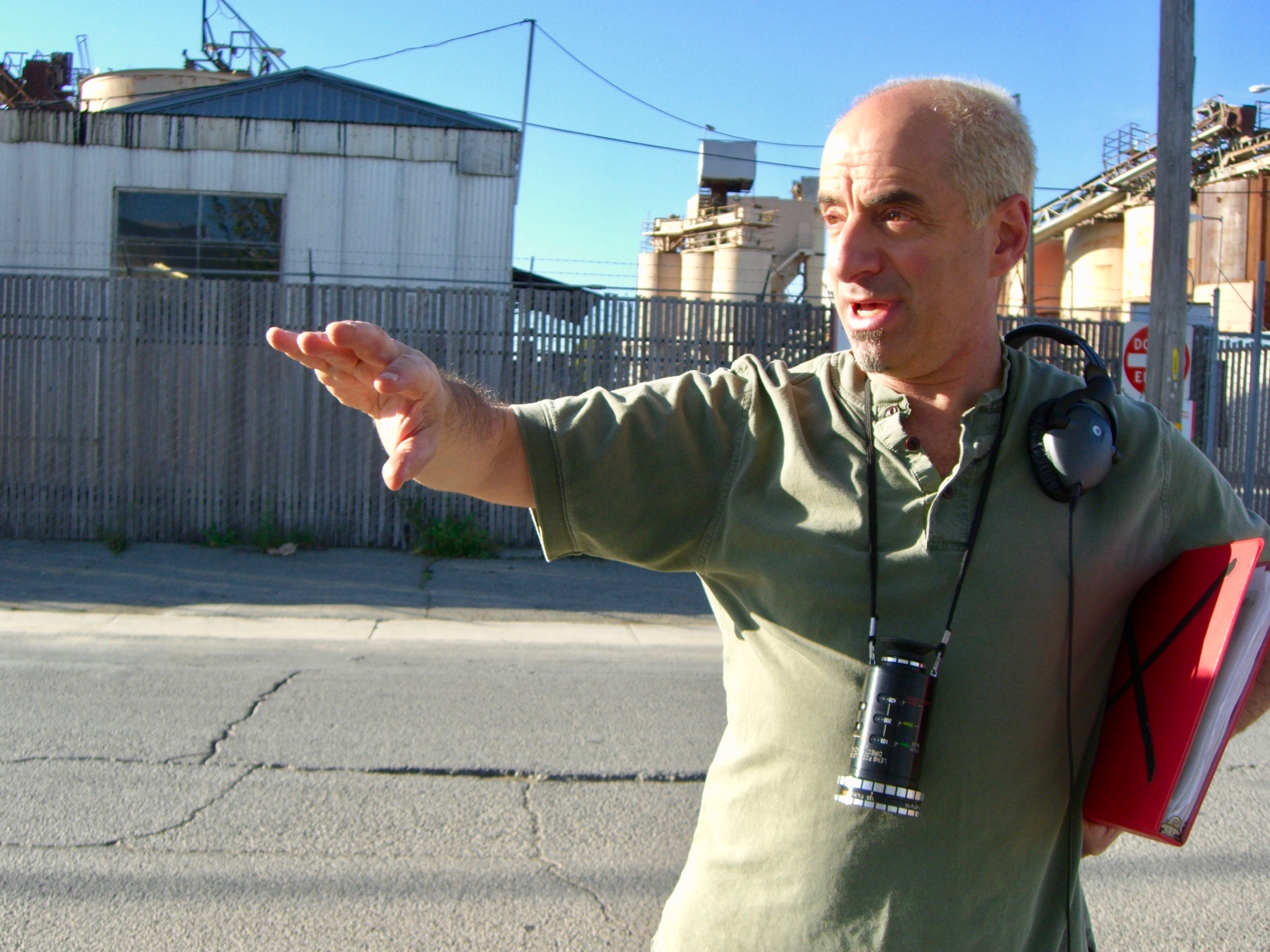 Mitchell Rose on set